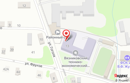 Вязниковский технико-экономический колледж на улице Гоголя на карте