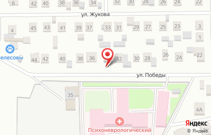 Шиномонтажная мастерская на улице Победы на карте