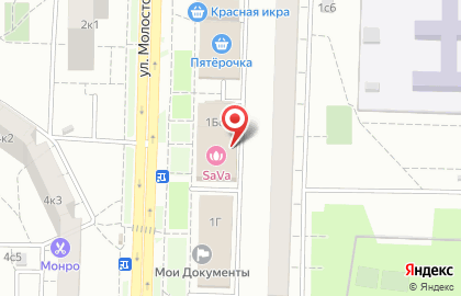Славянка на улице Молостовых на карте
