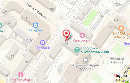 Городской выставочный зал на бульваре Гагарина на карте