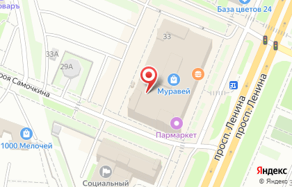 Сеть постаматов PickPoint на проспекте Ленина на карте