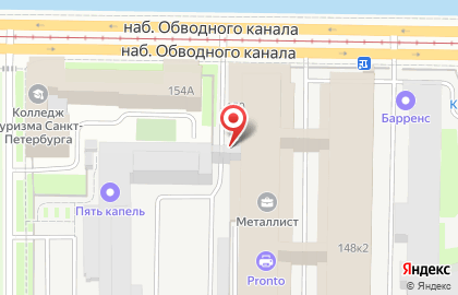 Экстрим-центр Гранит на набережной Обводного канала на карте