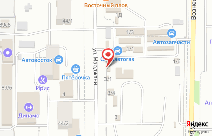 Шинный центр в Правобережном районе на карте
