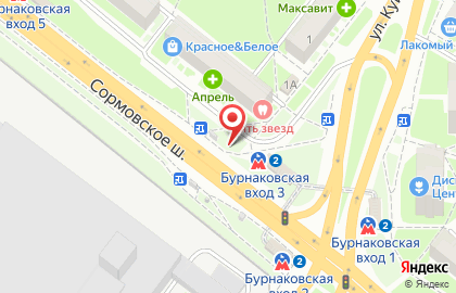 Указатель системы городского ориентирования №6001 по ул.Сормовское шоссе, д.4 р на карте
