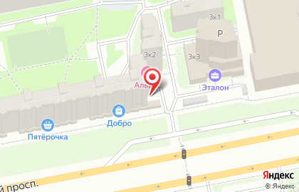 Магазин овощей и фруктов на Богатырском проспекте на карте