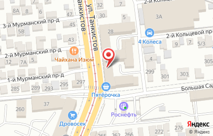 Компания по ремонту и обслуживанию окон Окнафор на улице Танкистов на карте