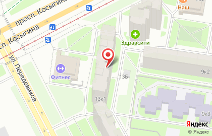 Общежитие, СПбГУАП на улице Передовиков на карте