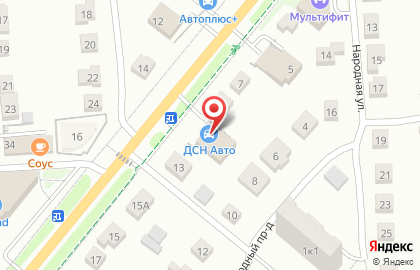 Магазин дсн Авто на Комсомольской на карте