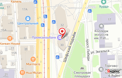 Ломбард Золотник в Советском районе на карте