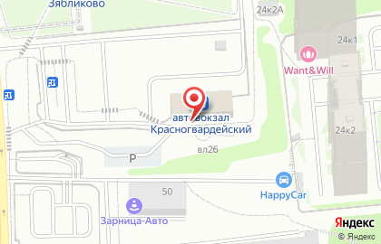 Красногвардейская, автобусная станция на карте
