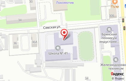Средняя общеобразовательная школа №41 на улице Красных Партизан на карте