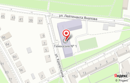 Гимназия №1 в Калининграде на карте
