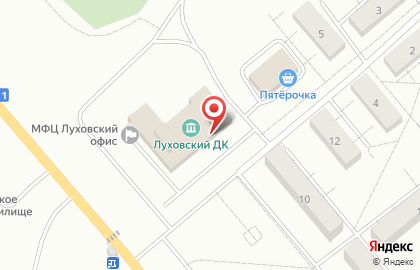 Дом культуры рп. Луховка на карте