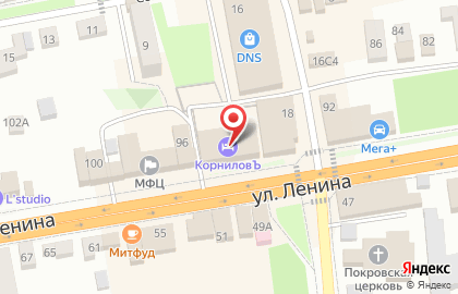 Гостиница Корниловъ на карте