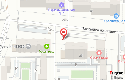 Автостоянка в Челябинске на карте