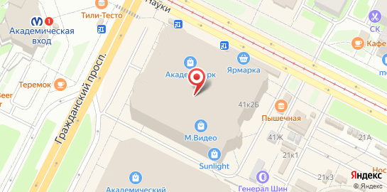 Автошкола Светофор на Гражданском проспекте на карте
