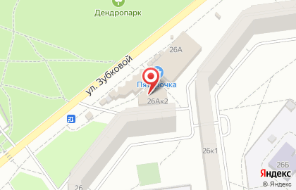 Торговый центр Дашковская Ярмарка на улице Зубковой на карте