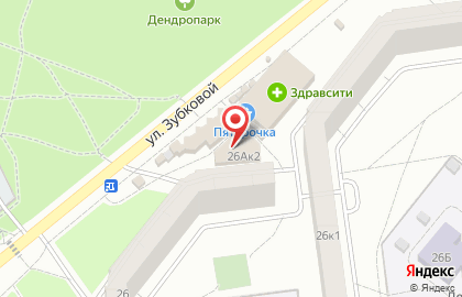 Магазин по продаже табачной продукции на улице Зубковой на карте