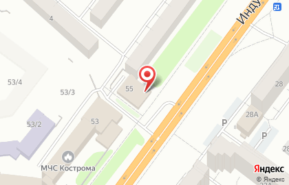 Супермаркет Пятёрочка на Индустриальной улице на карте