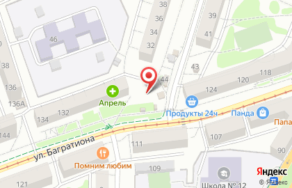 Продуктовый магазин в Калининграде на карте
