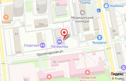 Частный детский сад Солнышко на Пролетарской улице на карте