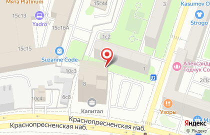 ОАО Банк Петрокоммерц на Краснопресненской набережной на карте