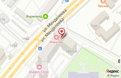 Служба экспресс-доставки СДЭК на улице Менделеева на карте