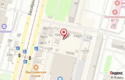 Магазин фастфудной продукции на Заозёрной улице на карте