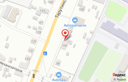 Магазин автотоваров на Тарутинской улице на карте