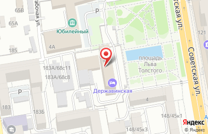 Банкомат АКБ Росбанк, филиал в г. Тамбове на площади Льва Толстого на карте