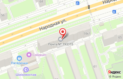 Магазин овощей и фруктов в Санкт-Петербурге на карте