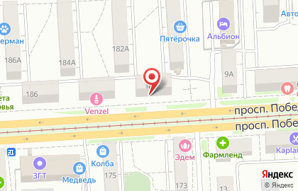 Магазин мясных полуфабрикатов Ариант на проспекте Победы, 182 на карте