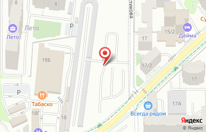 Автостоянка Синкори на ​Автомобильной, 14Б на карте