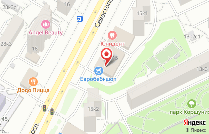 Магазин товаров для новорожденных Eurobabyshop.ru на Севастопольском проспекте на карте