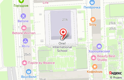Баскетбольная академия Хаски на Октябрьском поле на карте