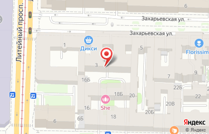 Офисный центр Кооператив 78 на Захарьевской улице на карте
