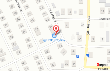Служба заказа легкового транспорта Орск-Уфа-Орск на улице 8 Марта на карте
