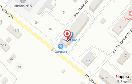 Автоцентр Avtoсоюз на улице Луначарского на карте