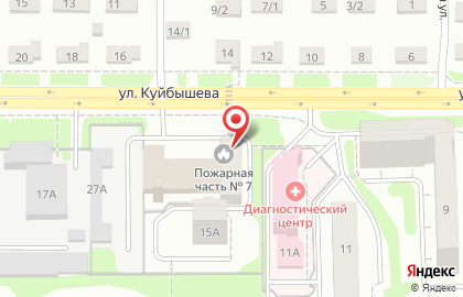 Пожарная часть №7 в Курчатовском районе на карте