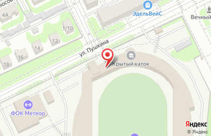 Спорткомплекс Метеор на улице Пушкина на карте