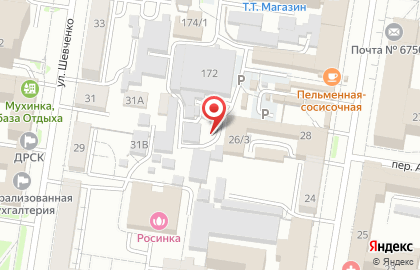 Автостоянка в Благовещенске на карте