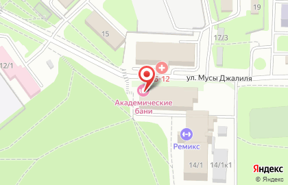 Алексеевские бани на улице Мусы Джалиля на карте