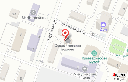 Храм во имя преподобного Серафима Саровского п. Мичуринский на карте