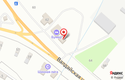 Шиномонтажная мастерская на Валдайской улице на карте