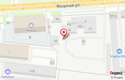 Авангард на Якорной улице на карте