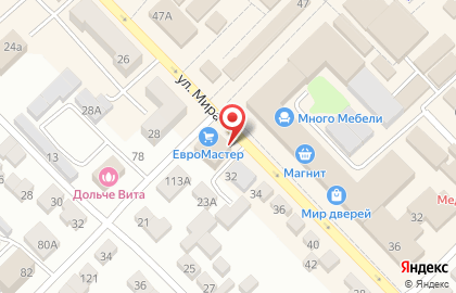Двери и К на улице Мира на карте
