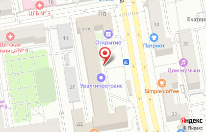 Банкомат ВТБ на улице Свердлова, 11а на карте