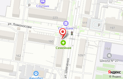 Аптека Семейная аптека на улице Ломоносова на карте