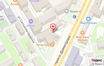 Ресторан Суши Терра на Площади Гарина-Михайловского на карте