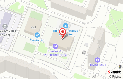 Клуб боевых искусств Тайшу на метро Ясенево на карте